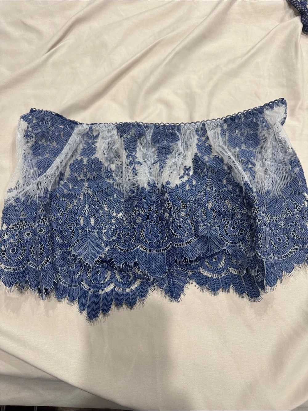 Lace Cheeky Bikini Briefs in Dusty Blue B15